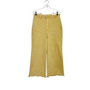 Zenana Frayed Hem Wide Leg Crop Jeans in Camel - Sz M - NWT